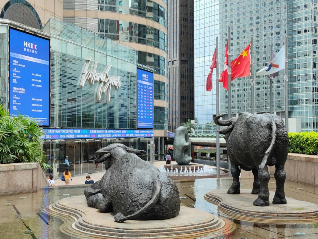 Bullenstatuen als Symbol der Börse